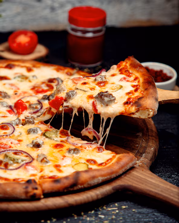 Crispy Cheese Burger pizza