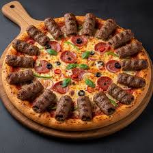 Extreme Loaded Seekh Kabab pizza